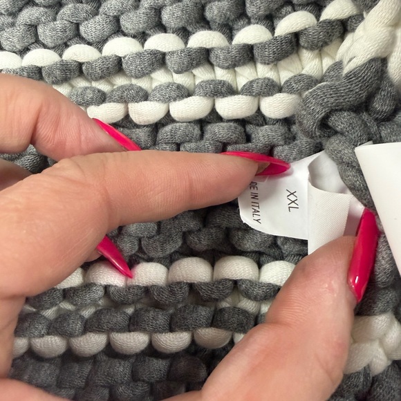 BRUNELLO CUCINELLI
Cropped cardigan and White Striped Women's XXL NWT L69-25 - Picture 8 of 10